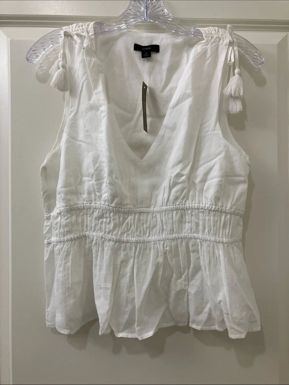 J. CREW V-neck cotton voile top